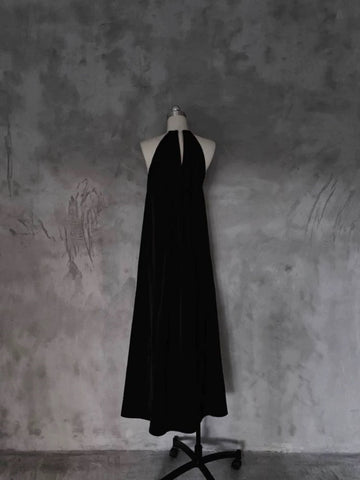 A line Halter Black Long Prom Dresses Birthday Dress For Women SD256